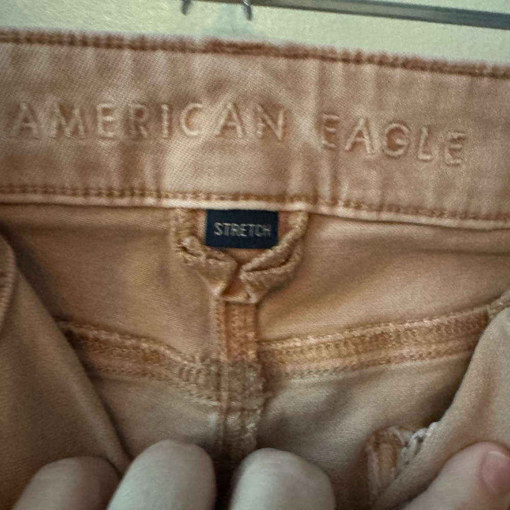 American Eagle Outfitters Faded Peach/Tan Stretch Flare Jeans - Picture 2 of 6